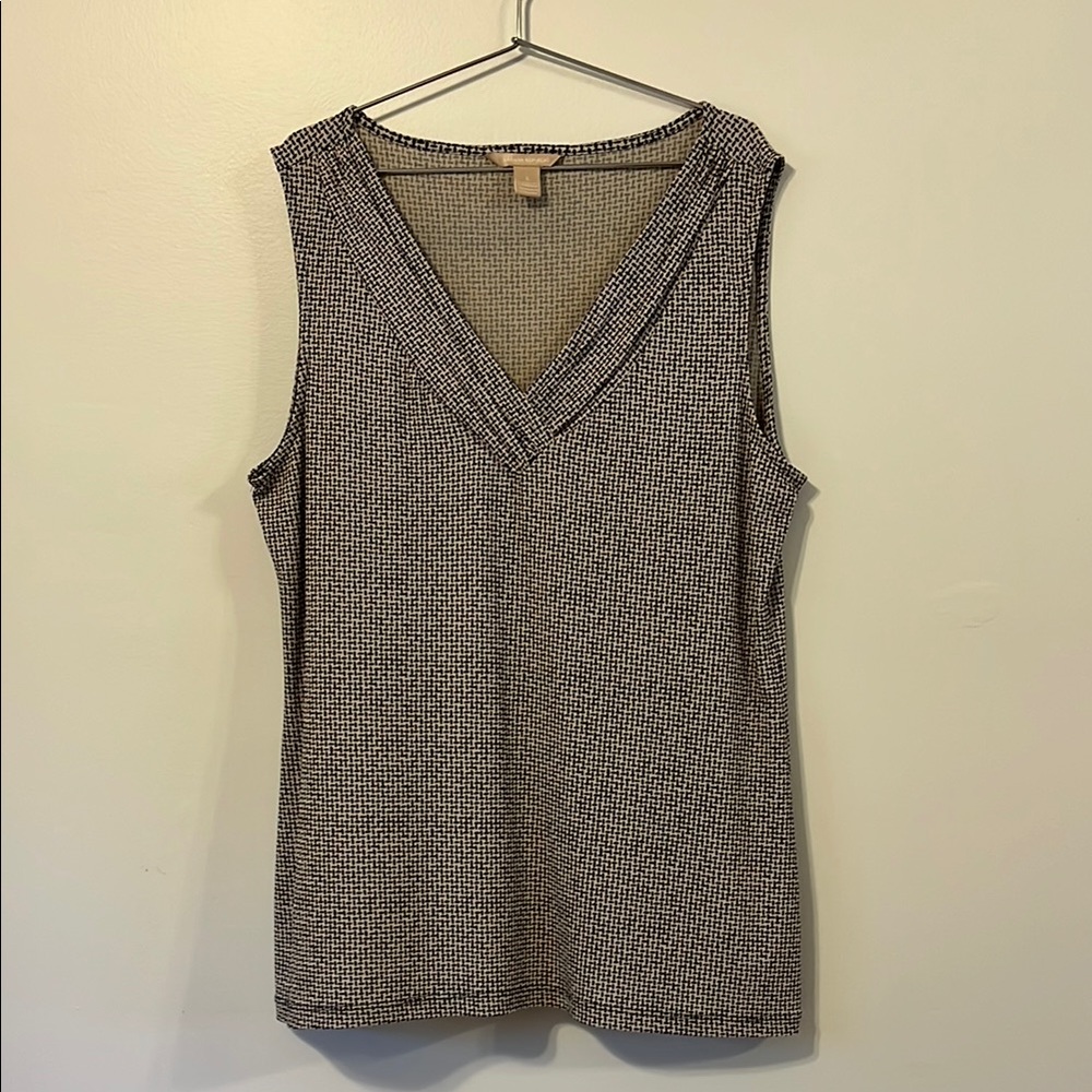 Women's Black and tan Sleeveless‎ Top